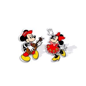 Mickey And Minnie Acrylic Stud Earrings